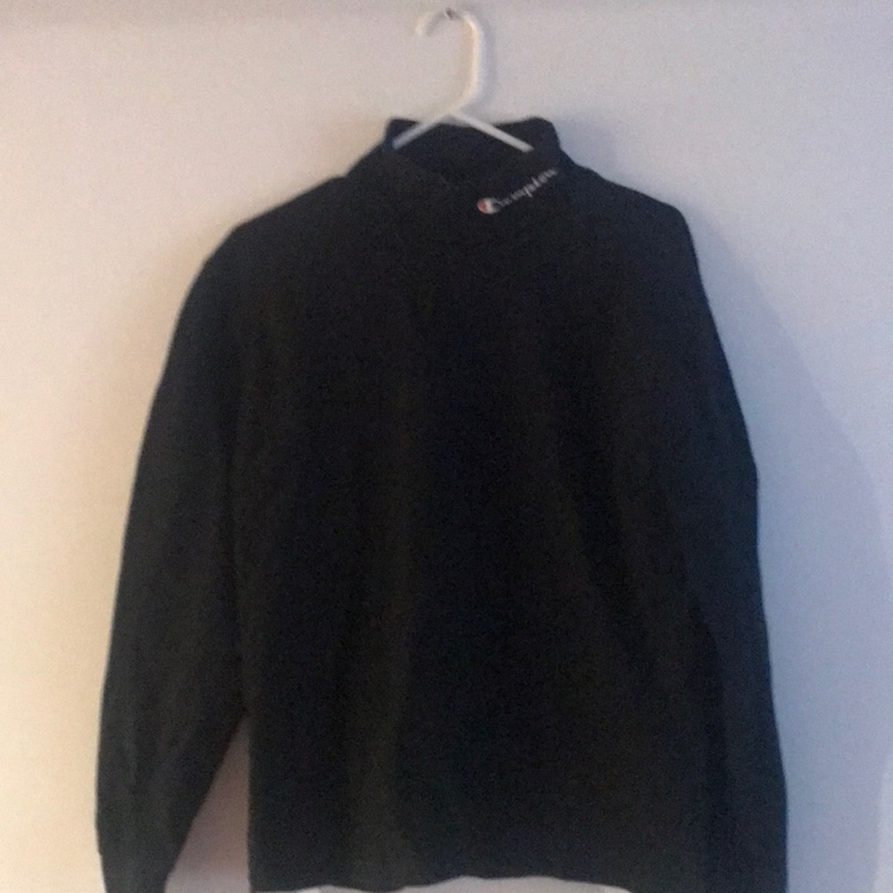 Vintage Champion Reverse Weave black turtleneck SZ M